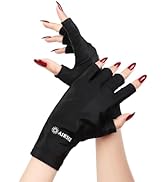AIRSEE Premium UV Protection Gloves for Gel Manicures – UPF 50+ Fingerless Design, Anti UVA &amp; UVB...