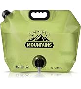 MRBULLOCK Collapsible 8L Water Storage Bag, BPA-Free Portable Folding Water Jug with Adjustable F...