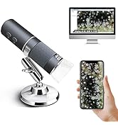 Ninyoon 4K WiFi Microscope for iPhone Android PC, 50-1000X USB Digital Microscope Wireless Super ...