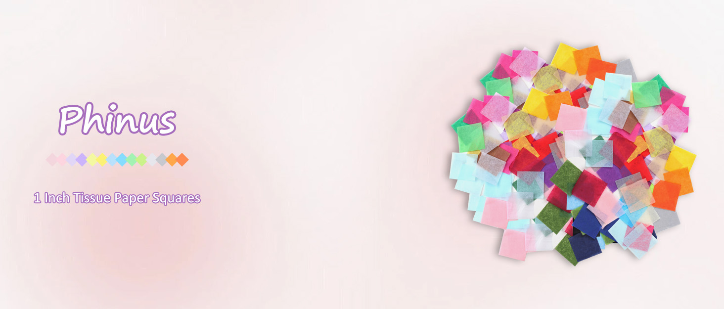 Phinus 6300 Pcs 1 Inch Tissue Paper Squares