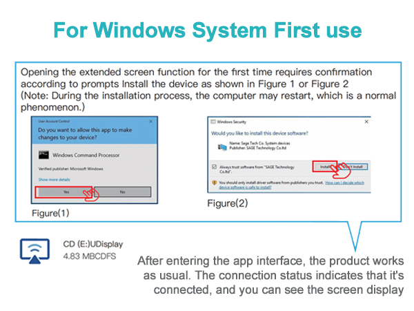 USB/USB C to dual HDMI Adapter for windows