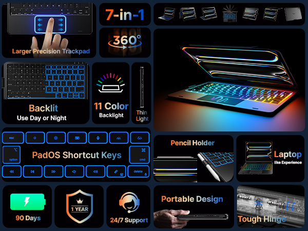 touch ipad keyboard case for ipad pro 11