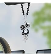 YGMONER 8 Ball Dice Charm for Car Rear View Mirror, Y2K Aesthetic Car Mirror Hanging Accessories,...