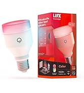 LIFX Color, A19 1100 lumens, Wi-Fi Smart LED Light Bulb, Billions of Colors and Whites, No bridge...