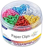 ZYFOFFICE 300PCS Colored Jumbo Paper Clips 2 Inch(50mm), Vinyl Coated Rust Proof Large Paperclips...