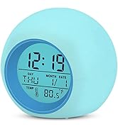Lesipee Kids Alarm Clock, Digital Clock with 7 Color Night Light, Alarm Clocks for Boys Girls, Ba...