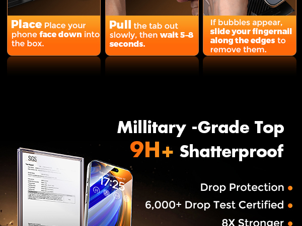 UNBREAKcable iPhone 16 Pro Max Screen Protector Tempered Glass