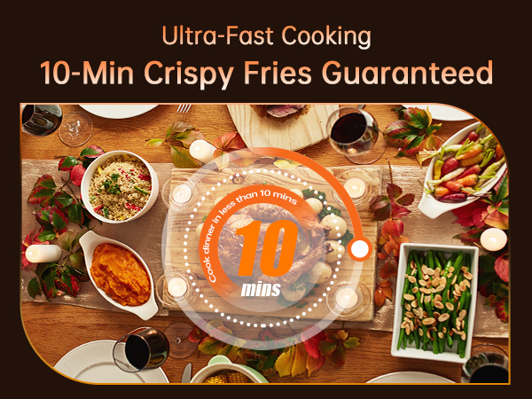 AIR FRYER small compact mini healthy oil free DISHWASHER SAFE