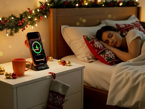 bedside charging station nightstand 3 in 1