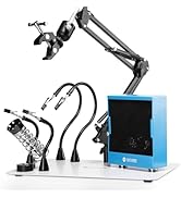 SainSmart Magnetic Helping Hands Soldering, with Solder Fume Extractor, 360 Hot Air Gun Holder, 1...