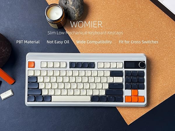 Womier Low Profile Keycaps - Shine Through PBT Key caps