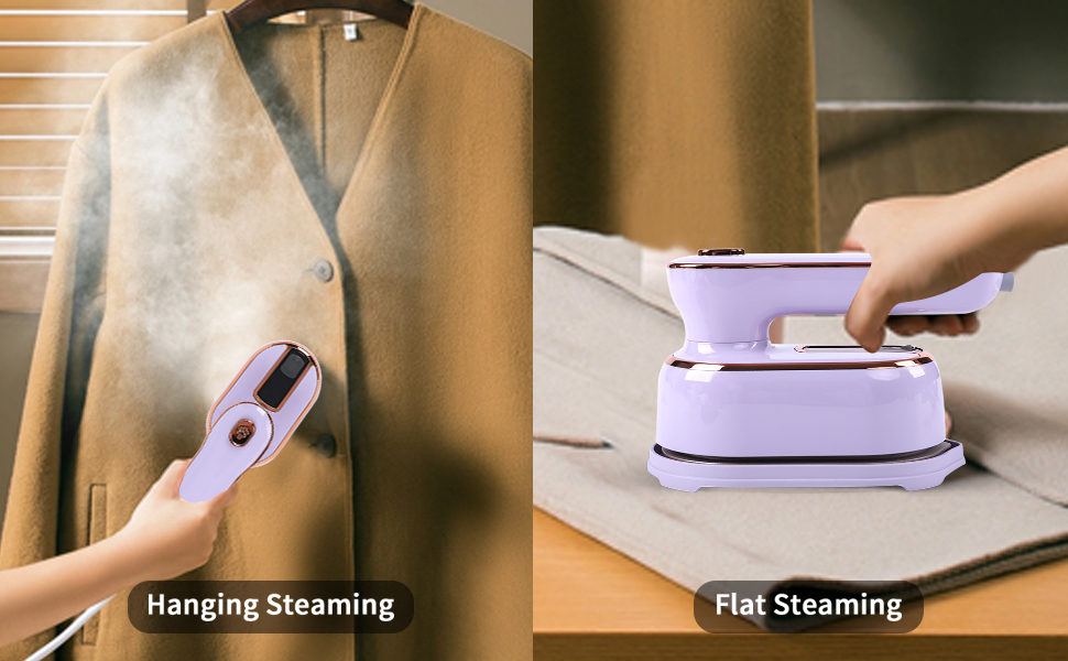 handheld clothes steamer for hanging steaming and flat ironing at home