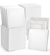 Tosnail 36-Pack Mini Stretched Canvas Panels, 4 x 4 Inches Small Square Canvas Boards for Paintin...