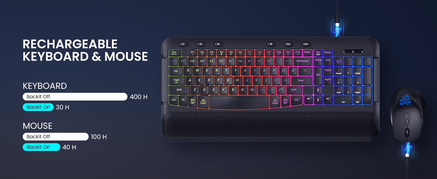 rechargeable battery keyboard