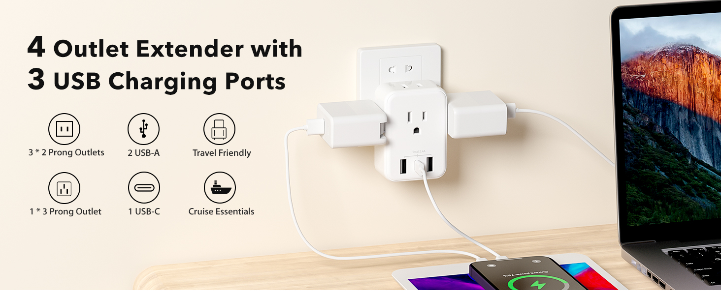 travel usb charger multiport