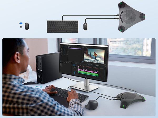 conference speaker and microphone