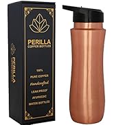 SPN-FOR1 100% Pure Copper Bottle with Sipper &amp; Lid 25.37 Oz Ayurvedic Water Bottle Multipurpo...