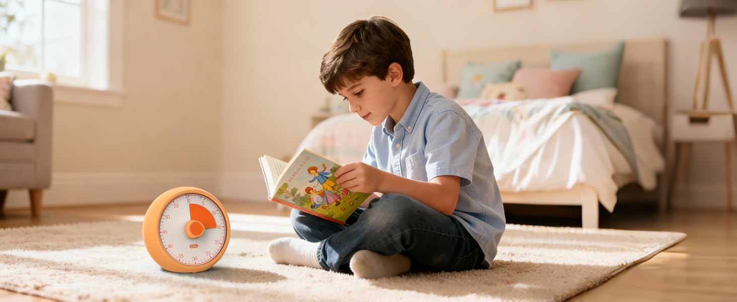 Boost kids focus with our visual timer! Watch them dive into reading, effortlessly track study time