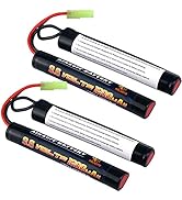 melasta 2 Pack 9.6V 1600mAh Butterfly Nunchuck NIMH Battery Pack Compatible with Mini Tamiya Airs...