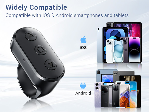 Rechargeable Shutter with Front/Rear Camera Switch for iPhone Android iPad