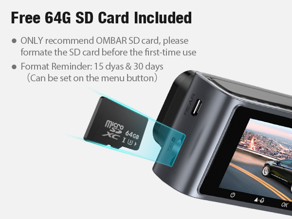 dashcam front and rear