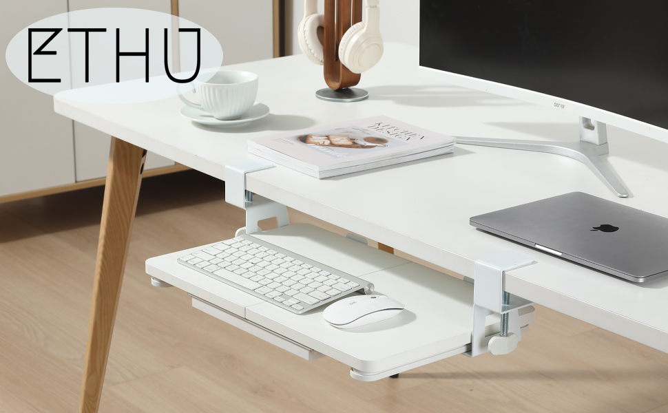 keyboard tray under desk