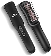 Cordless Mini USB Rechargeable Hair Straightener Brush -Ceramic Heating Small Straightening Iron ...