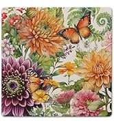 Botanica Decorative Heat Tolerant Stone Trivet with Non-Skid Cork Backing 8” Square Artistic, Dur...