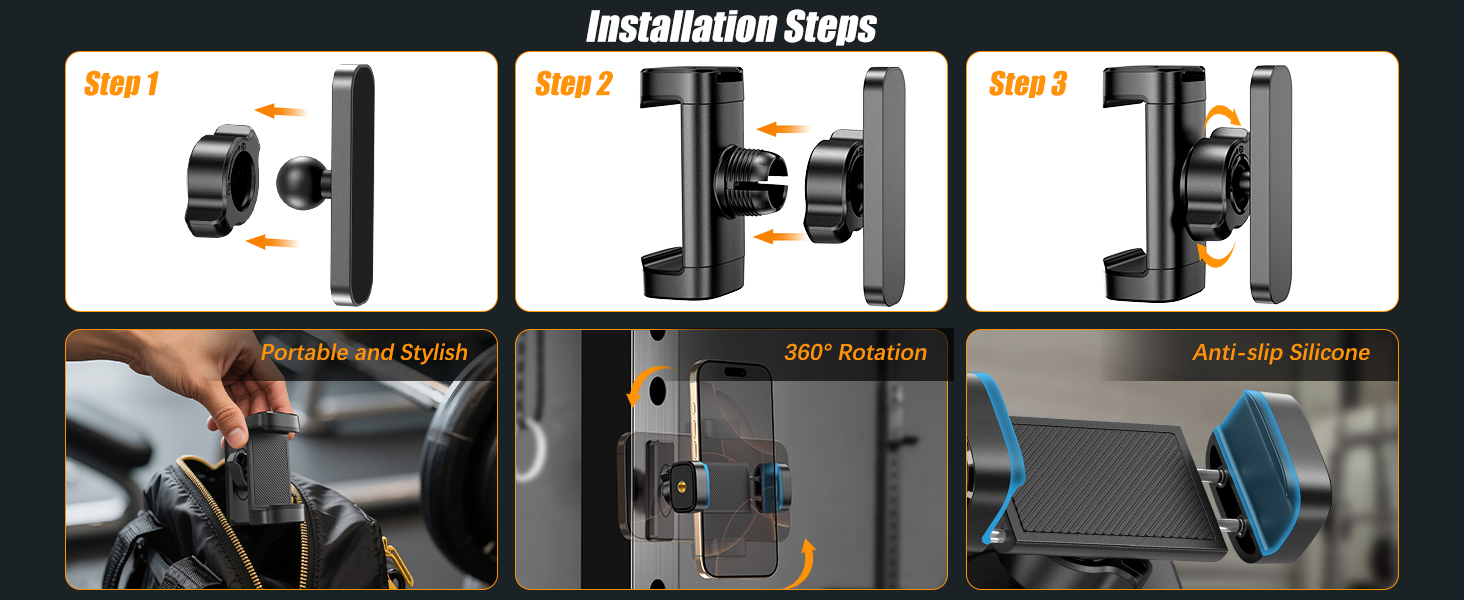 Gym Magnetic Phone Holder