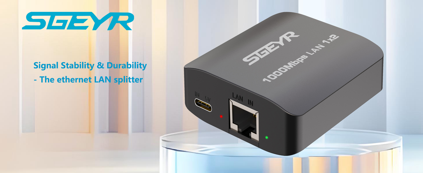 Ethernet Splitter 1 to 2 1000Mbps