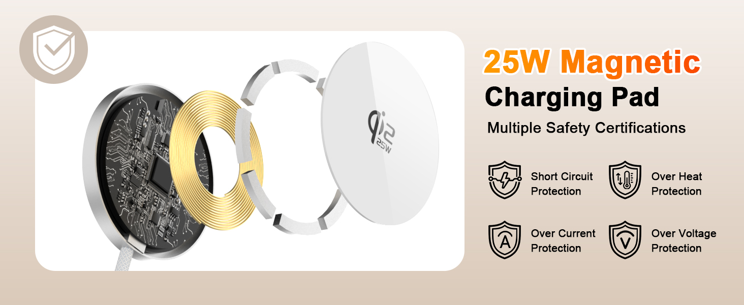 25w qi2.2 wireless charger fast charging iphone 17
