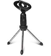 5 Core Mic Stand Desk Angle Adjustable Table Tripod Mirophone Holder Portable Desktop Stands Incl...