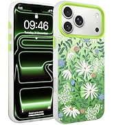 Fsoole Magnetic for iPhone 17 Pro Max Case [Compatible with MagSafe] Pretty Gradient Daisy Flower...