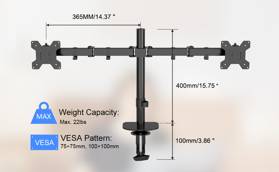 double monitor mount
