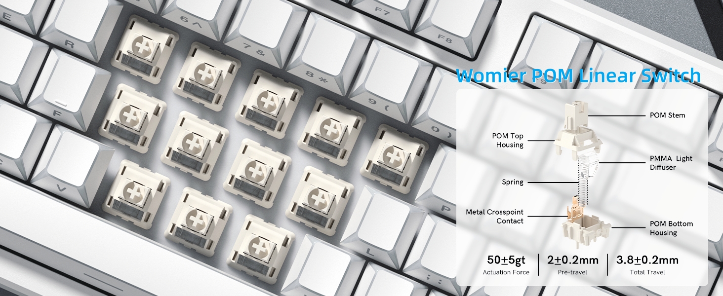 75% Wireless Mechanical Keyboard RGB Custom Creamy Keyboard gaming