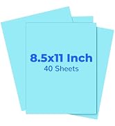 Light Blue Cardstock 8.5 x 11 Blue Construction Paper 40 Sheets Blue Paper | Light Blue Cardstock...