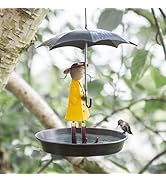 Bird Feeders for Outdoors Hanging Girl with Umbrella Hummingbird Feeder Garden Decor Yard Decorat...