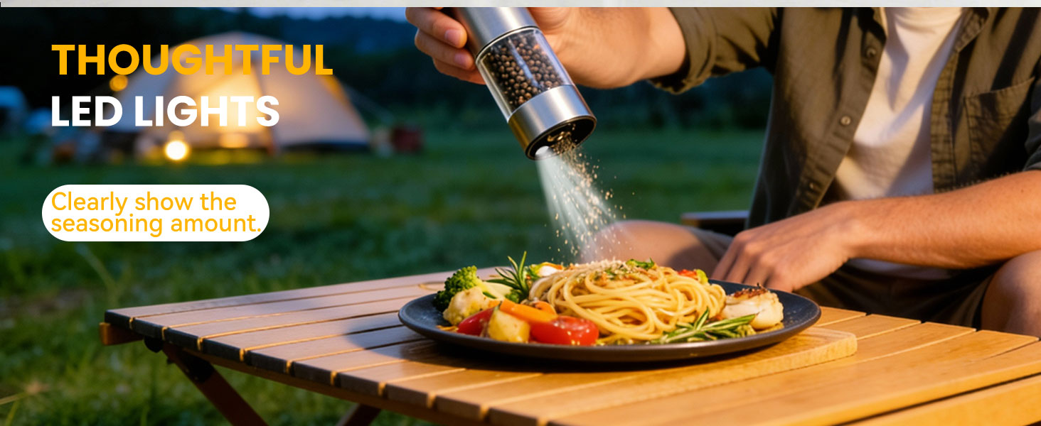 Electric Salt and Pepper Grinder Set