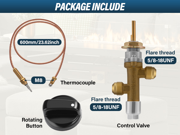 fire pit gas control valve
