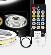 DAYBETTER COB LED Strip Lights, Tunable White(2700K-6500K) COB LED Lights with 3040 LEDs, RF Remo...