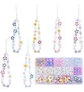 SUNNYCLUE 1 Box 228Pcs DIY 6 Sets Phone Charms Making Kit Phone Wristlet Strap Cellphone Lanyard ...
