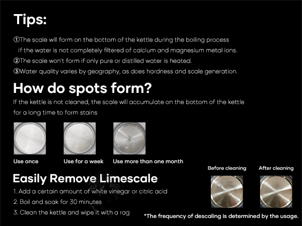 Easily remove limescale