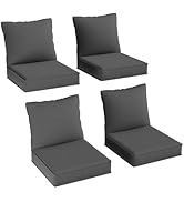 Aoxun Replacement Cushions for Outdoor Furniture, 4-Piece Outdoor Cushions for Patio Furniture, D...