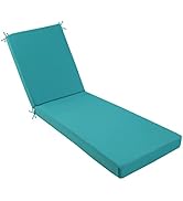 idee-home Chaise Lounge Cushions Outdoor, Lounge Chair Cushions for Patio Furniture Weather and S...