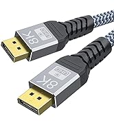 YOJOCK 8K Displayport Cable 1.4, Monitor DP Cable 6.6ft/2M [8K@60Hz, 4K@144Hz, 2K@165Hz, HDR] Hig...