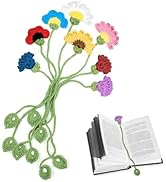 8 Pack Crochet Flower Bookmarks for Women,Handmade Personalized Cute Bookmarks,Gifts for Book Lov...