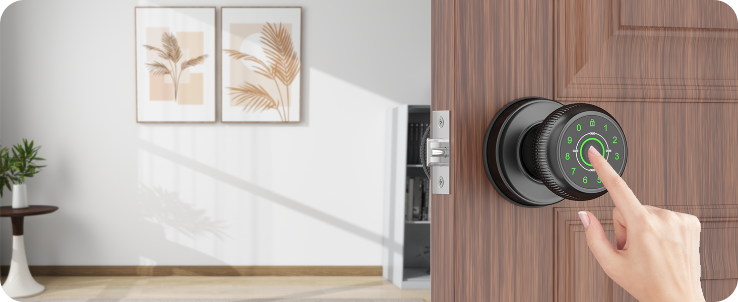 Biometric Door Knob Fingerprint Unlock