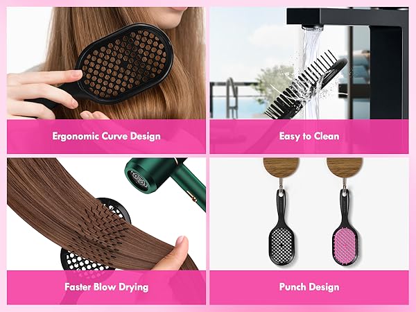 Aussumy 4 Pack Vented Hair Brush