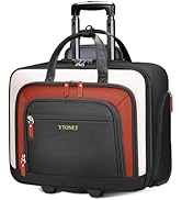 Ytonet Rolling Laptop Bag, Rolling Briefcase for Women with Lock, 17.3 Inch Laptop Bag with Wheel...