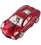 CHUYI Cool Sports Car Shaped Wireless Mouse 1600DPI Cordless Optical Mice with USB Receiver for O...